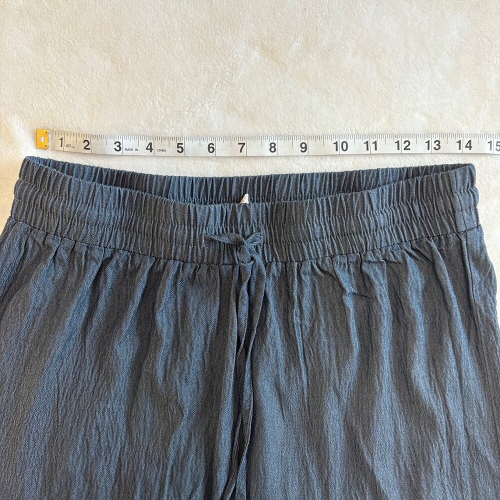 Urban Wide Leg Cargo Y2K Skater Pants High Rise Blue/Gray Streetwear Womens L - Picture 6 of 8